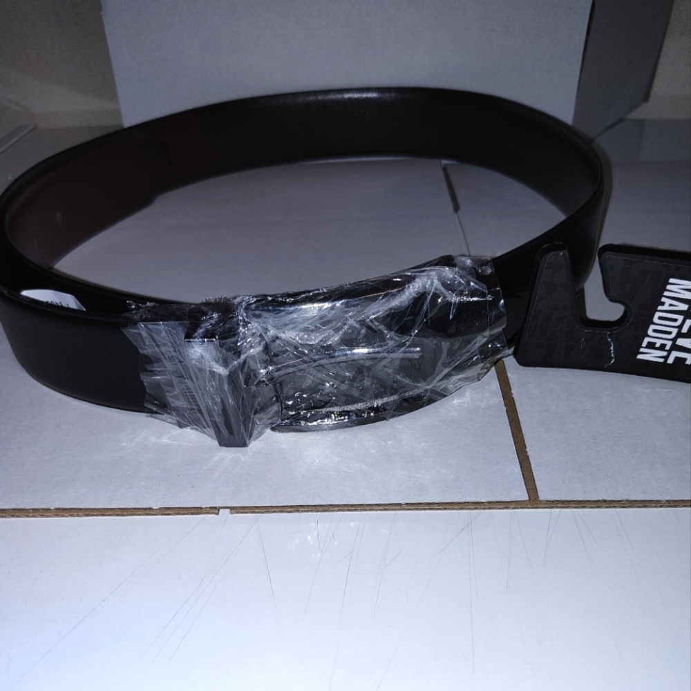 Steve Madden Men's Brown And Black Belt